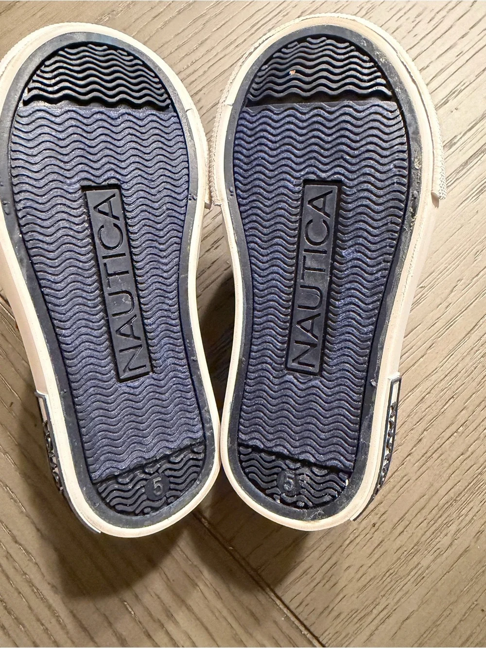 Nautica Toddler Tan Leather Hook-and-Loop Boat Shoes